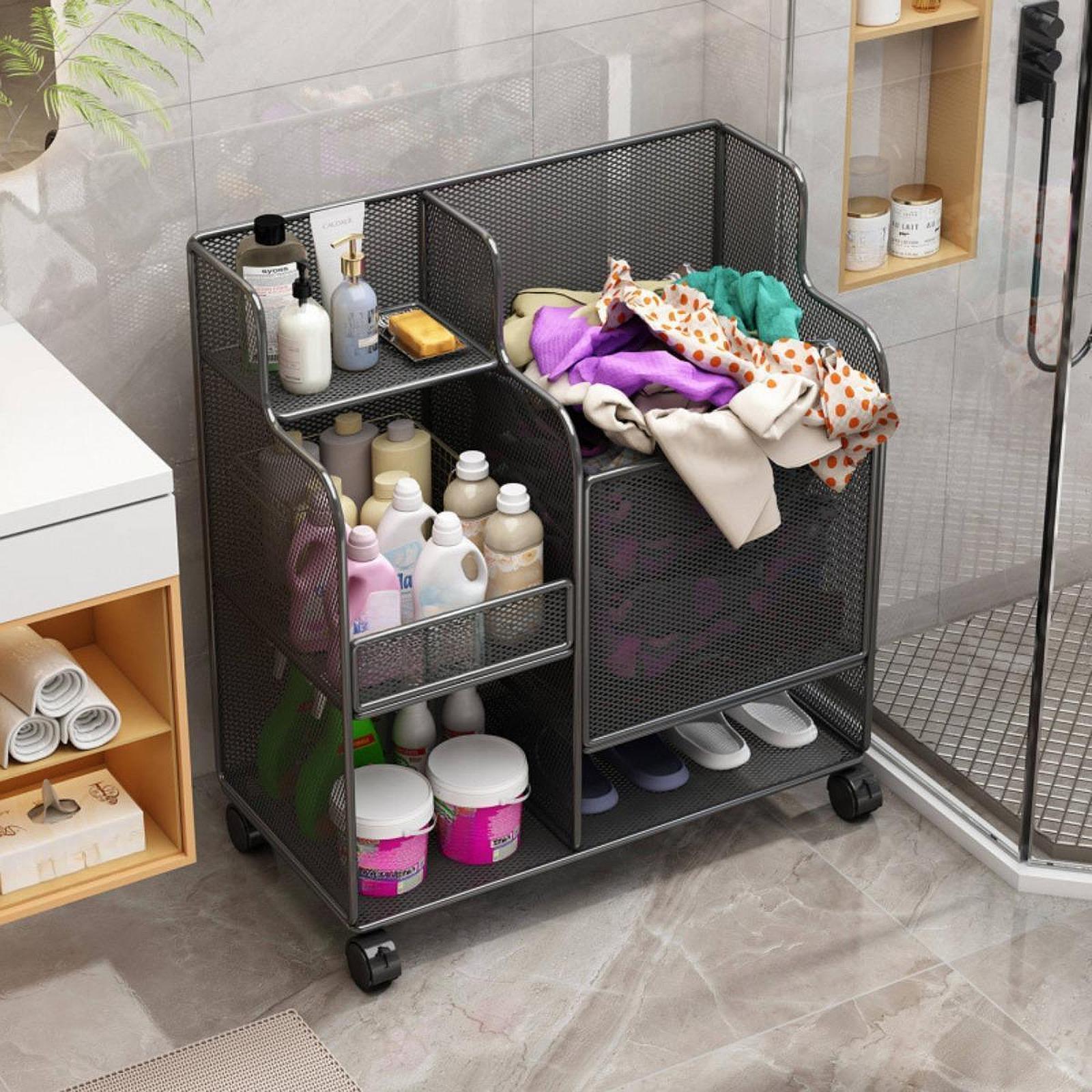 Home Gym Gear - Sportuitrusting opbergrek op wielen, grote capaciteit,