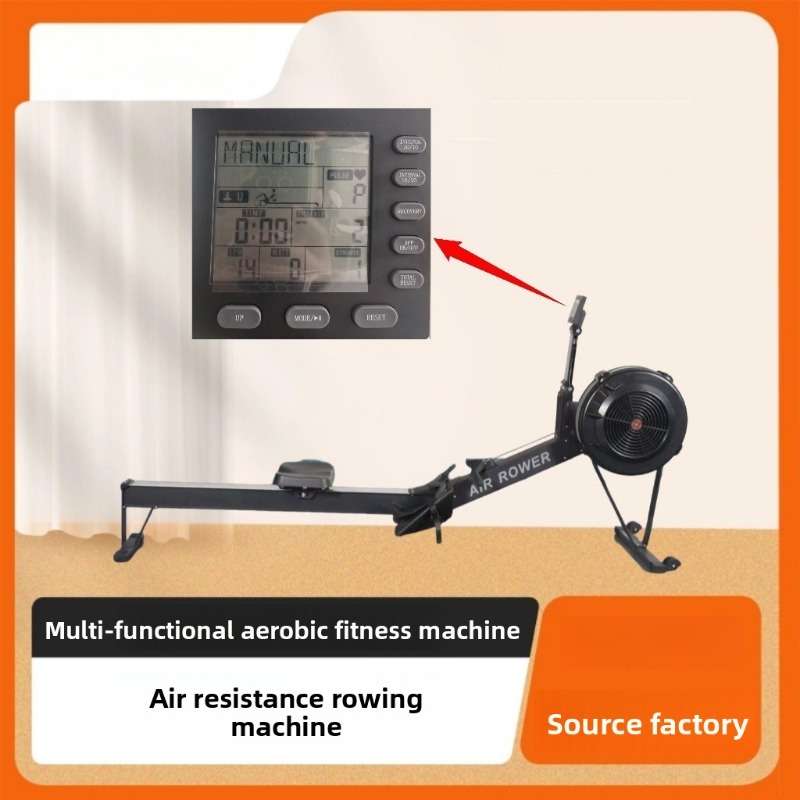 Home Gym No Equipment - Opvouwbare roeimachine met luchtweerstand, multi-level verstelbaar,