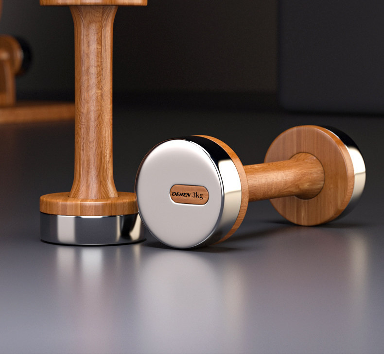 Home Gym No Equipment - Verstelbare halterset van hout en staal