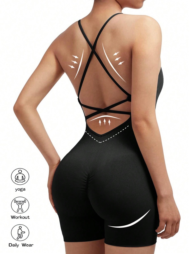 Home Gym Full Body - Sexy Fitness Jumpsuit Vrouwen Cross Verstelbare