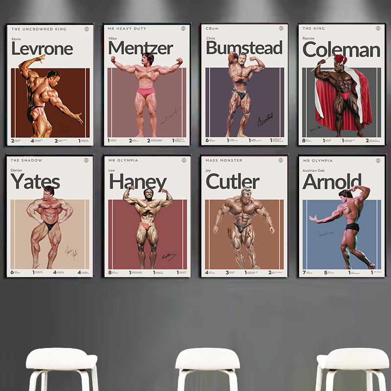 Home Gym Aesthetic - Motivatie Bodybuilder Poster Bumstead Coleman Mr