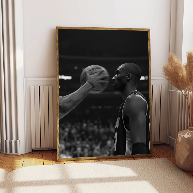 Zwart-wit basketbalster inspir - Home Gym Aesthetic recensie en prijs