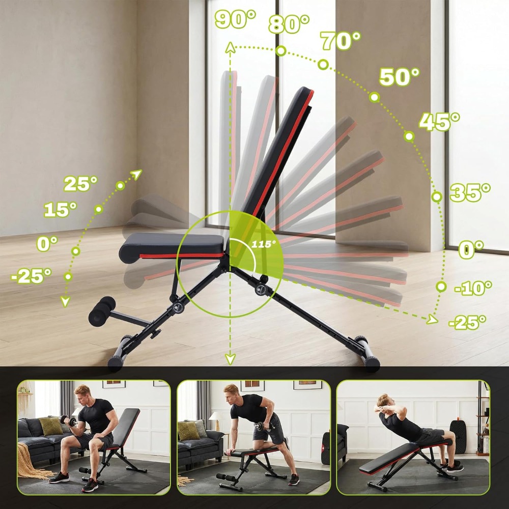 Verstelbare gewichtsbank voor  - Home Gym Full Body recensie en prijs