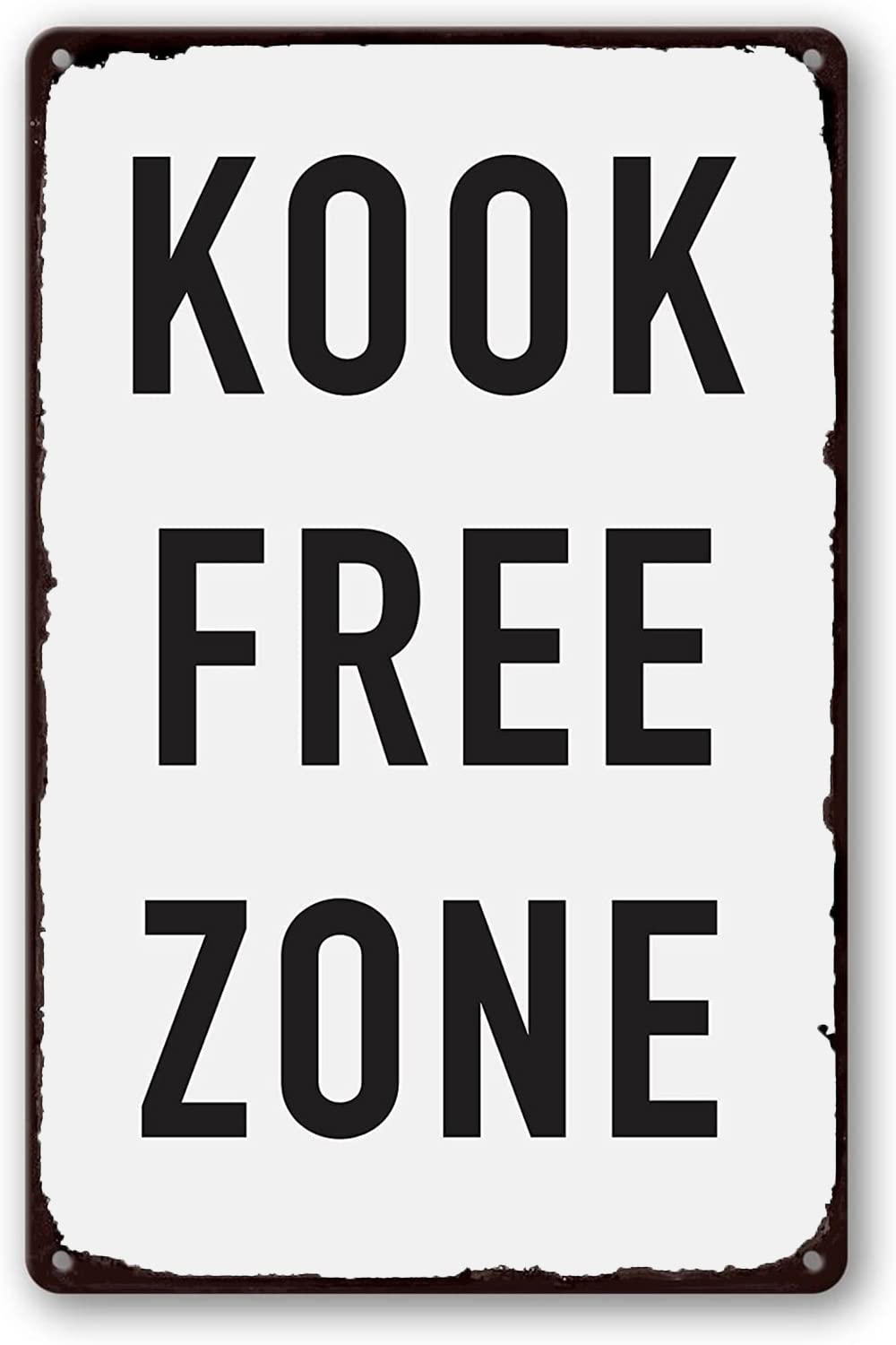 Kook Free Zone Tinbord Vintage - Home Zone Gym recensie en prijs