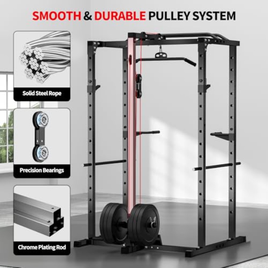 Homegym power rack met LAT pul - Home Gym Power Rack recensie en prijs