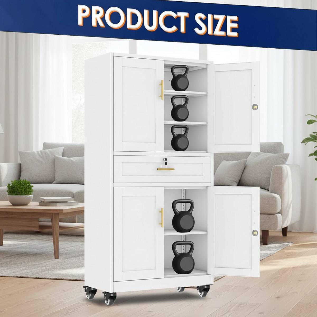 Rolbare metalen garage-opbergk - Home Gym Organization recensie en prijs