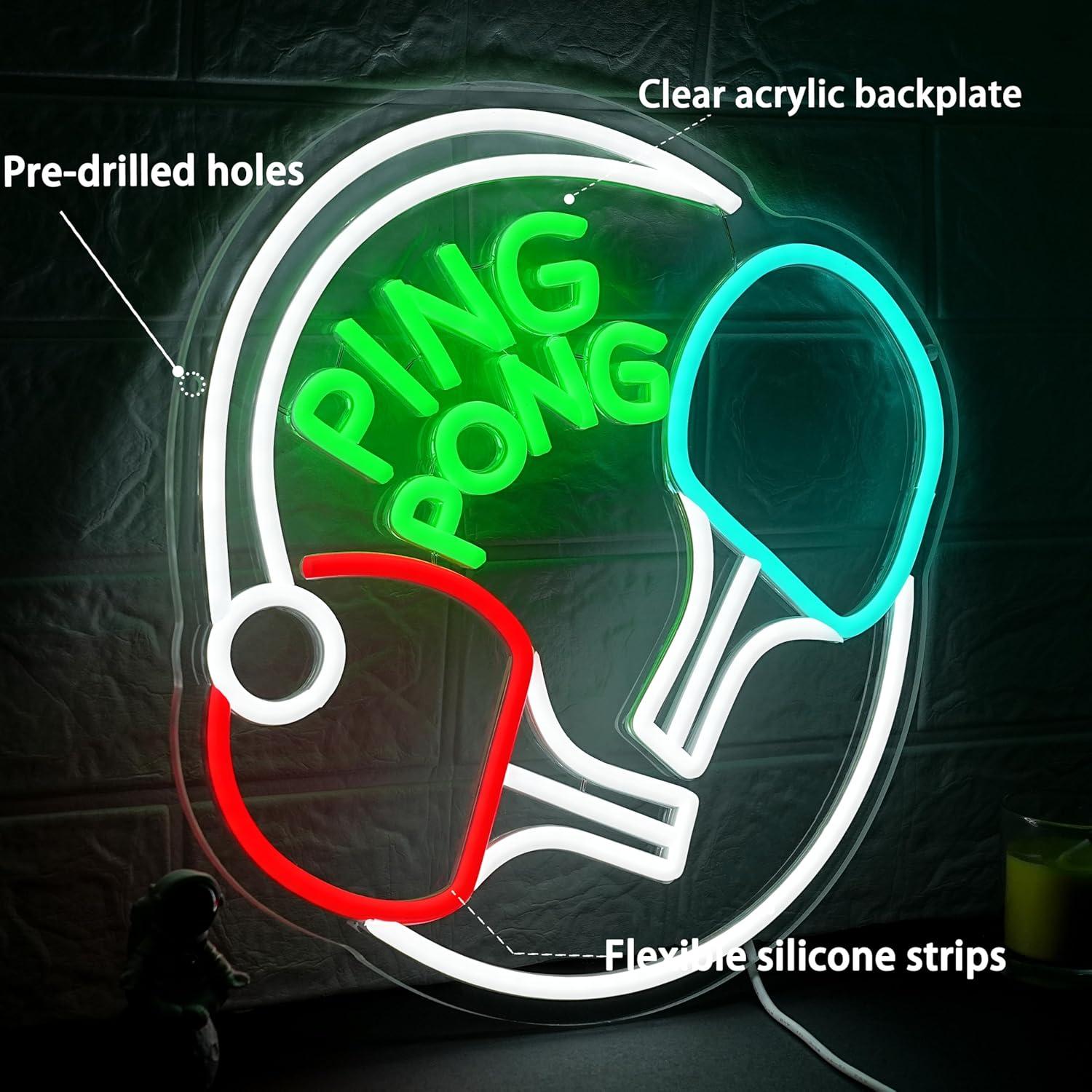Ping Pong Neon Licht USB Dimba - Home Gym Aesthetic recensie en prijs